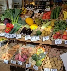 prize winning organic veg display